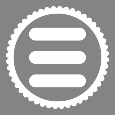 Yığın düz beyaz renk yuvarlak damga simgesi