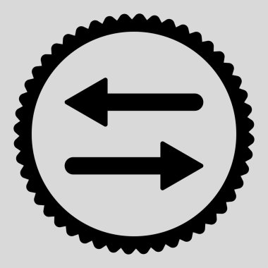 Oklar Exchange düz siyah renk yuvarlak damga simgesi