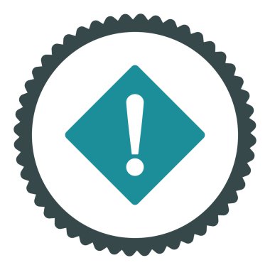 Hata düz yumuşak mavi renkler damga simgesi yuvarlak