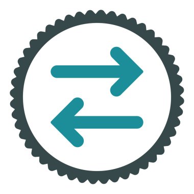 Fiske vurmak yatay düz yumuşak mavi renkler damga simgesi yuvarlak