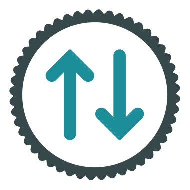 Fiske vurmak düz yumuşak mavi renkler damga simgesi yuvarlak