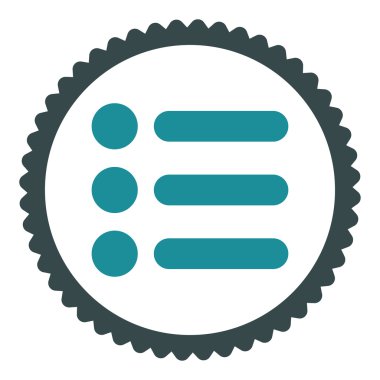 Öğeleri düz yumuşak mavi renkler damga simgesi yuvarlak