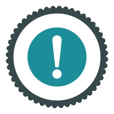 Sorun düz yumuşak mavi renkler damga simgesi yuvarlak