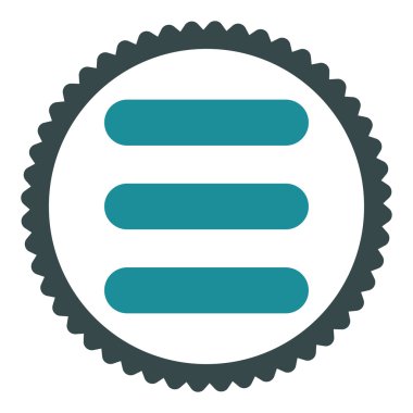 Yığın düz yumuşak mavi renkler damga simgesi yuvarlak