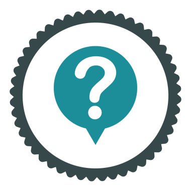 Durum düz yumuşak mavi renkler damga simgesi yuvarlak