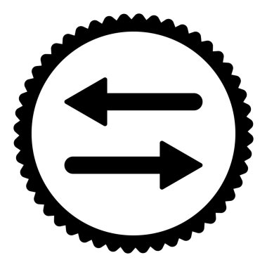 Oklar Exchange düz siyah renk yuvarlak damga simgesi