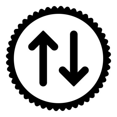 Fiske vurmak düz siyah renkli yuvarlak damga simgesi