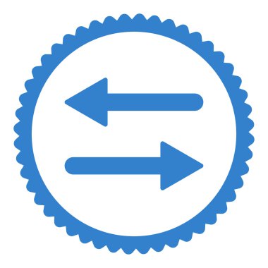 Oklar Exchange düz kobalt renk yuvarlak damga simgesi