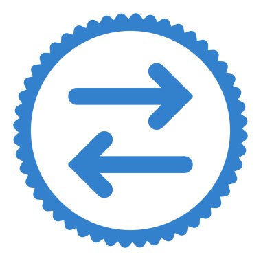 Yatay düz kobalt renklendirebilir yuvarlak damga simgesi