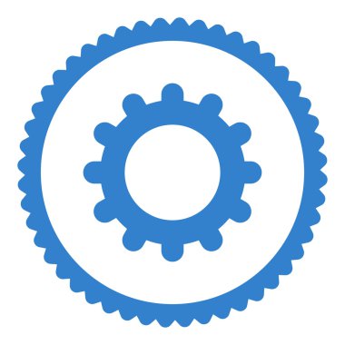 Vites düz kobalt renk yuvarlak damga simgesi