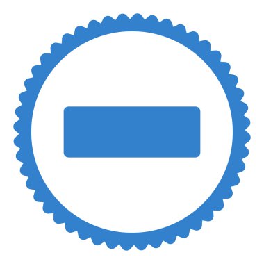 Düz kobalt renk yuvarlak damga simgesi