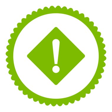 Hata düz eko yeşil rengi yuvarlak damga simgesi