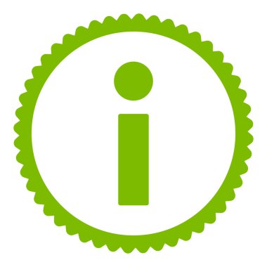 Bilgi düz eko yeşil renk yuvarlak damga simgesi