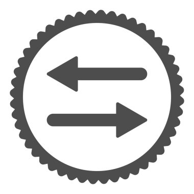 Oklar Exchange düz gri renk yuvarlak damga simgesi