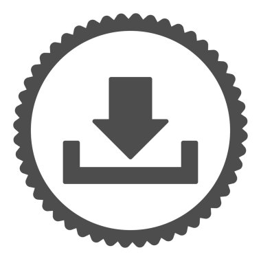 Download düz gri renk yuvarlak damga simgesi