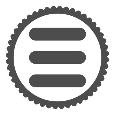 Yığın düz gri renk yuvarlak damga simgesi