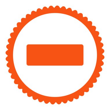 Düz turuncu renk damga simgesi yuvarlak