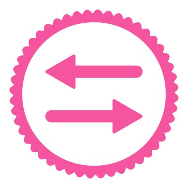 Oklar Exchange düz pembe renk yuvarlak damga simgesi