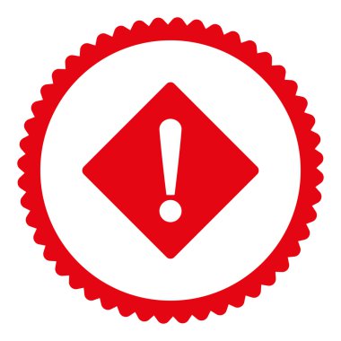 Hata düz kırmızı rengi yuvarlak damga simgesi