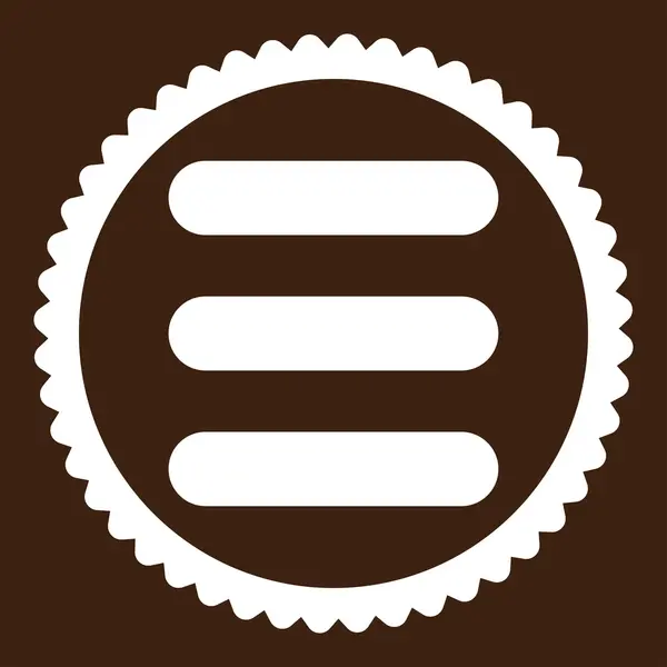 Pila plana de color blanco redondo icono de sello — Foto de Stock