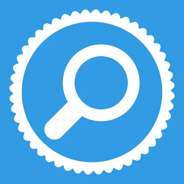 Ansicht flache weiße Farbe runde Briefmarkensymbol — Stockfoto
