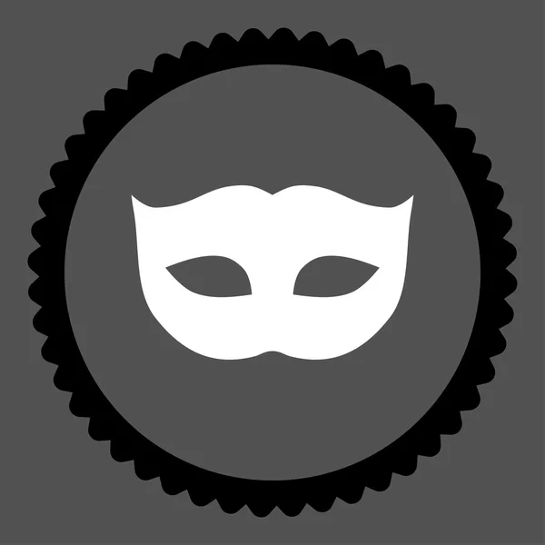 Privacy Mask flat black and white colors round stamp icon — Stock Photo, Image