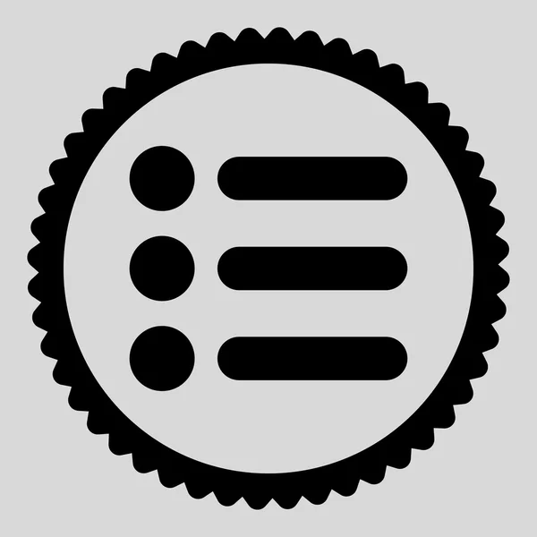 Elemek lapos fekete színű, kerek bélyegző ikon — Stock Fotó