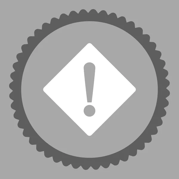 Errore piatto grigio scuro e bianco colori icona timbro rotondo — Foto Stock