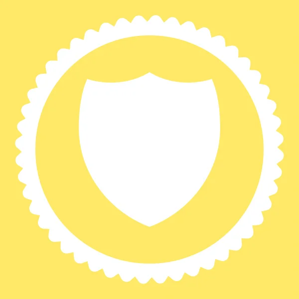 Символ щита белого цвета — стоковое фото