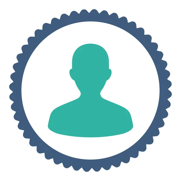 Пользовательская плоская иконка кобальта и голубого цвета — стоковое фото