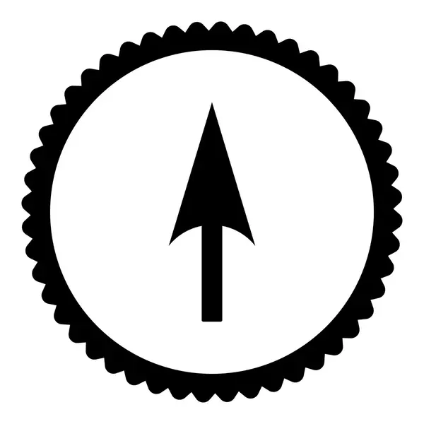 Šipka osy Y černé ploché barevné kulaté razítko ikonu — Stock fotografie
