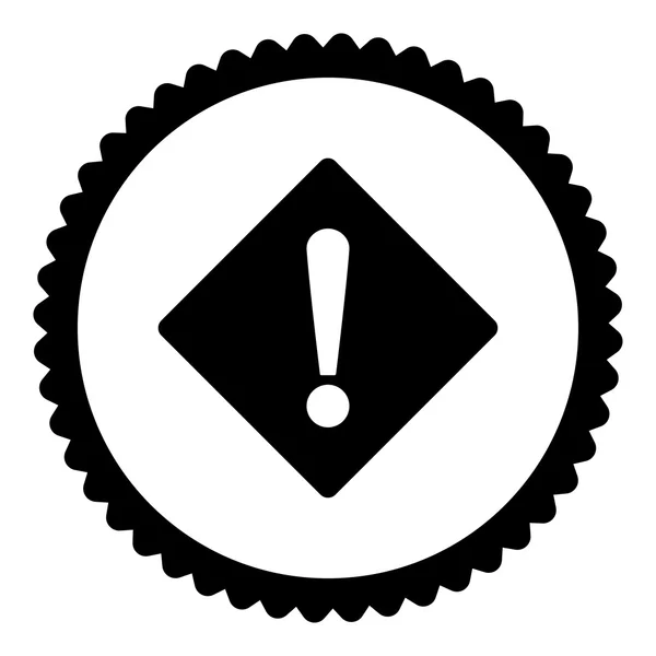 Fehler flache schwarze Farbe rundes Stempelsymbol — Stockfoto