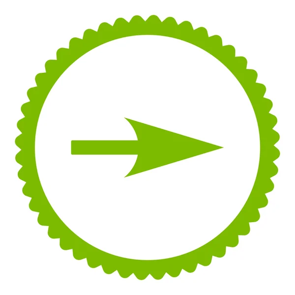 Arrow AX плоский эко-зеленый цвет значок круглой марки — стоковое фото