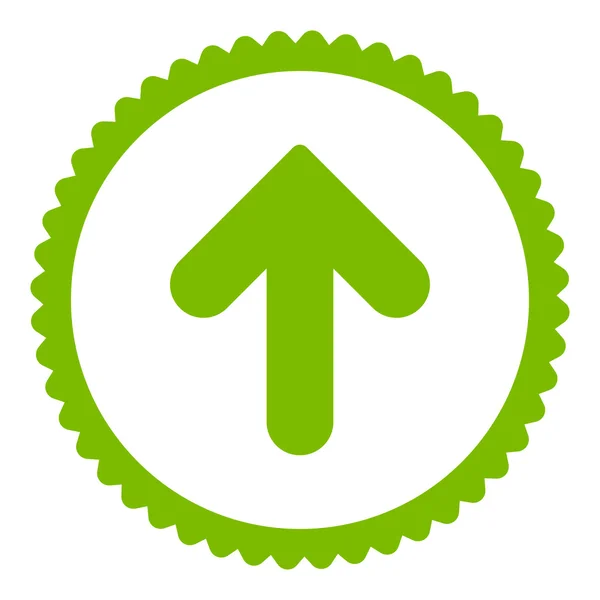 Arrow Up flat eco green color round stamp icon — Stock Photo, Image