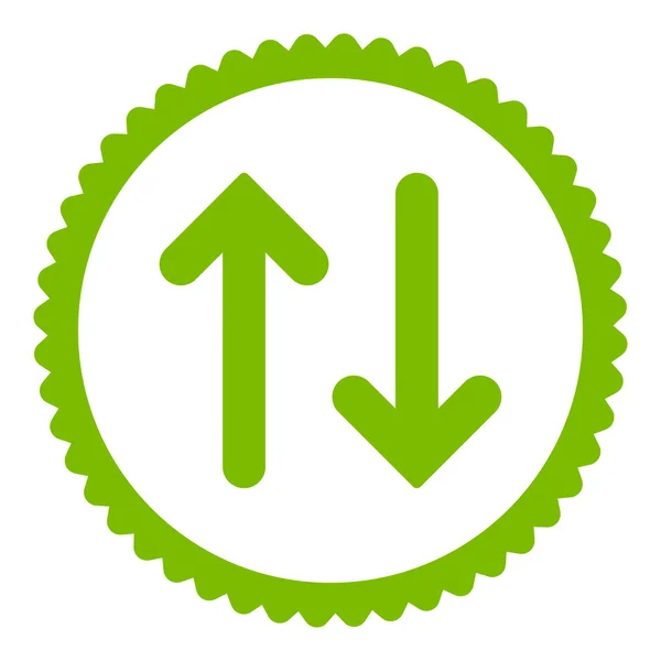 Klapki koloru zielonego eko płaski okrągły znaczek ikony — Zdjęcie stockowe