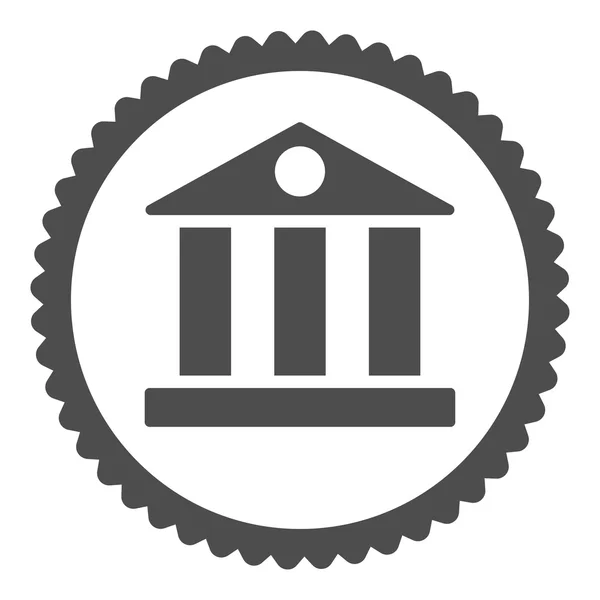 Banku płaski szary kolor okrągły znaczek ikony — Zdjęcie stockowe