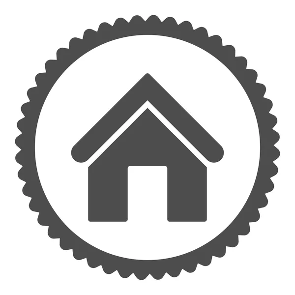 Home platte grijze kleur ronde stempel pictogram — Stockfoto
