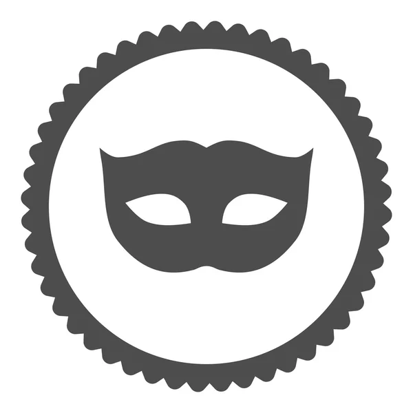 Máscara de privacidade cor cinza plana ícone de carimbo redondo — Fotografia de Stock
