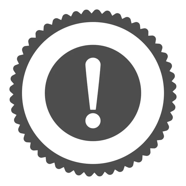 Problem platt grå färg rund stämpel ikonen — Stockfoto