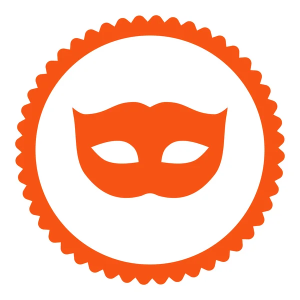 Privacy masker plat oranje kleur ronde stempel pictogram — Stockfoto