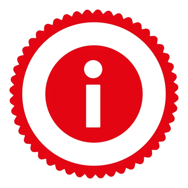 Informação flat red color round stamp icon — Fotografia de Stock