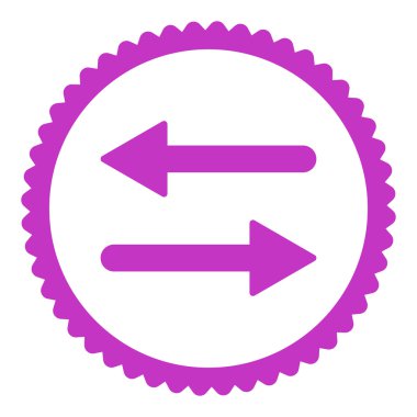 Oklar Exchange düz menekşe renkli yuvarlak damga simgesi