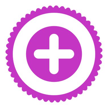 Damga simgesi yuvarlak düz Menekşe renk oluşturma