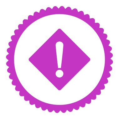 Hata düz menekşe rengi yuvarlak damga simgesi