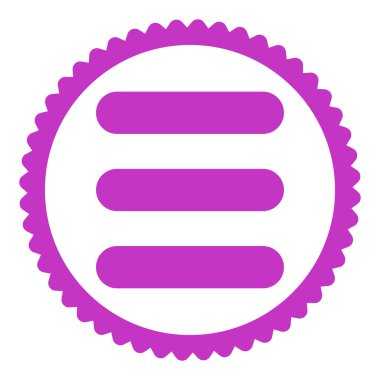 Yığın düz menekşe renkli yuvarlak damga simgesi