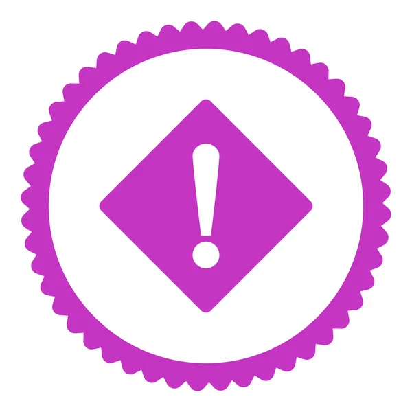 Error flat violet color round stamp icon — Stock Photo, Image