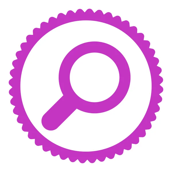 Ansicht flache violette Farbe runde Briefmarkensymbol — Stockfoto