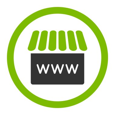 Glif kutsal kişilerin resmi webstore düz eko yeşil ve gri renkler yuvarlak