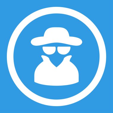 Casus düz beyaz yuvarlak renkli vektör simgesi