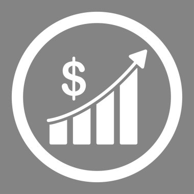 Yuvarlak satış düz beyaz renk vektör simgesi